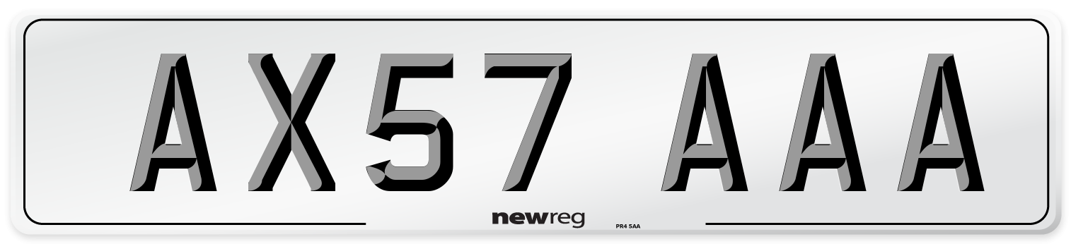 AX57 AAA Number Plate from New Reg